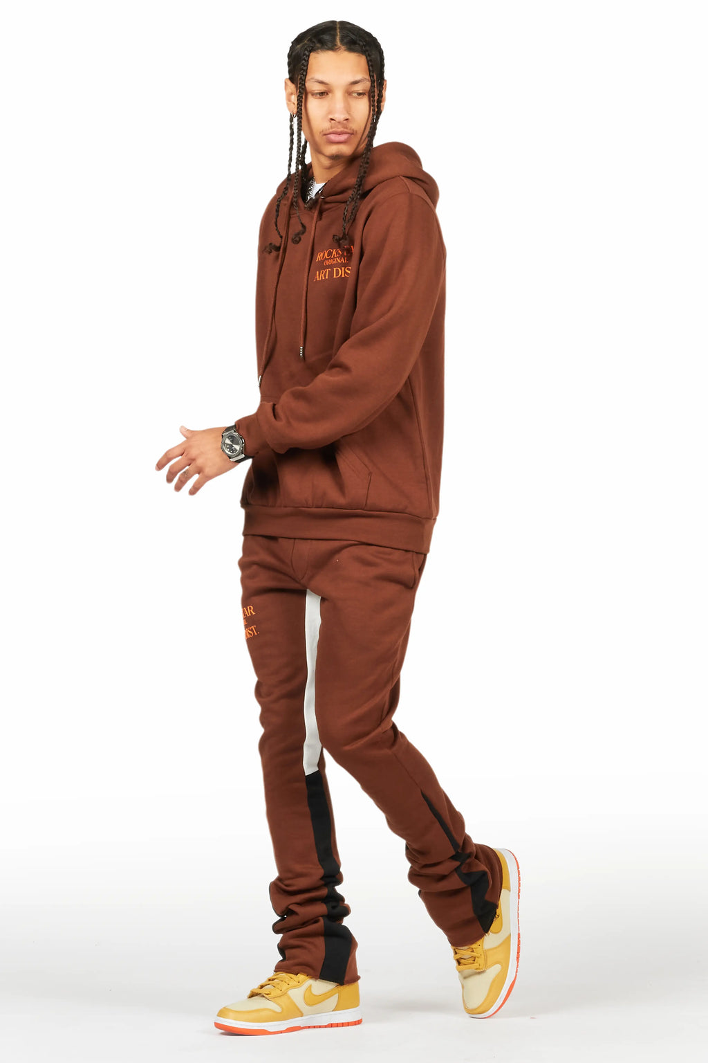 Briggs Brown Hoodie/Stacked Flare Track Set
