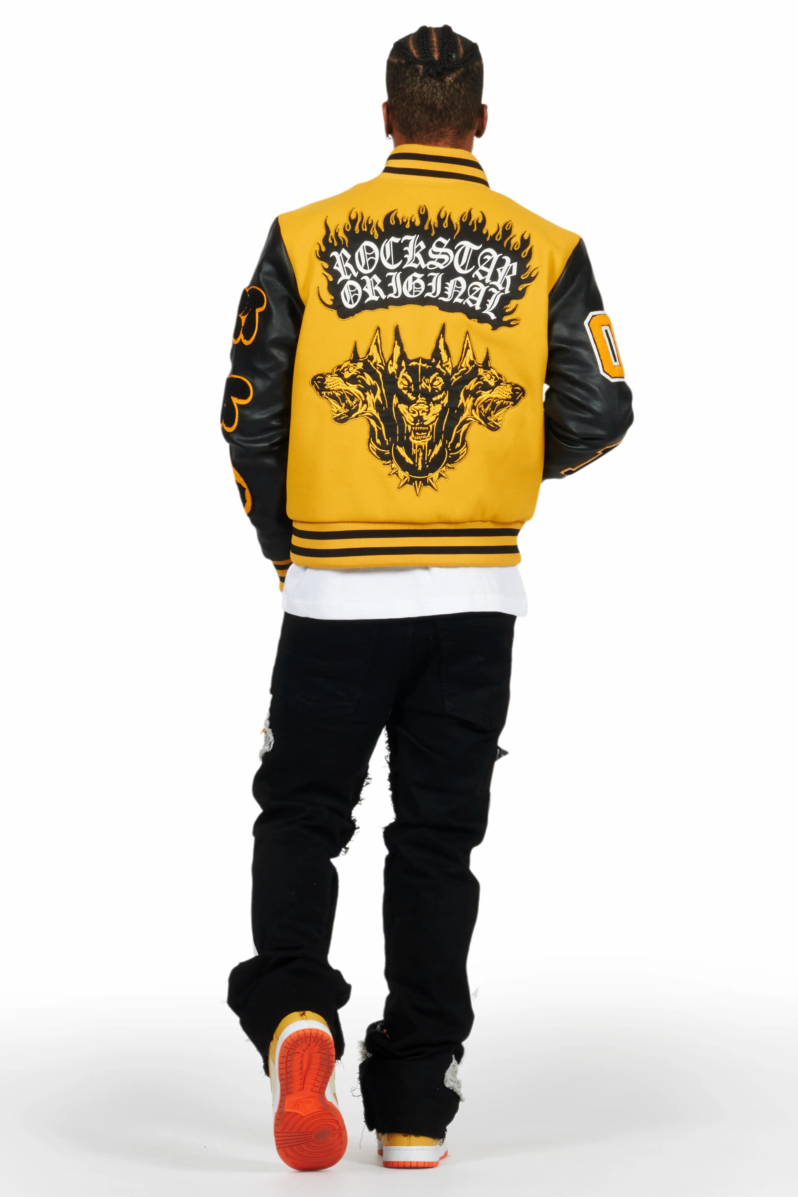 Leslaw Yellow/Black Varsity Jacket
