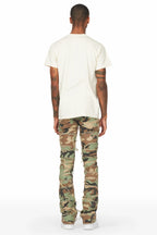 Shake Faded Camo Stacked Flare Jean