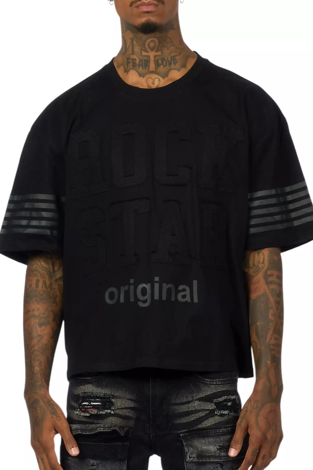 Rulik Black Boxy Crop T-Shirt