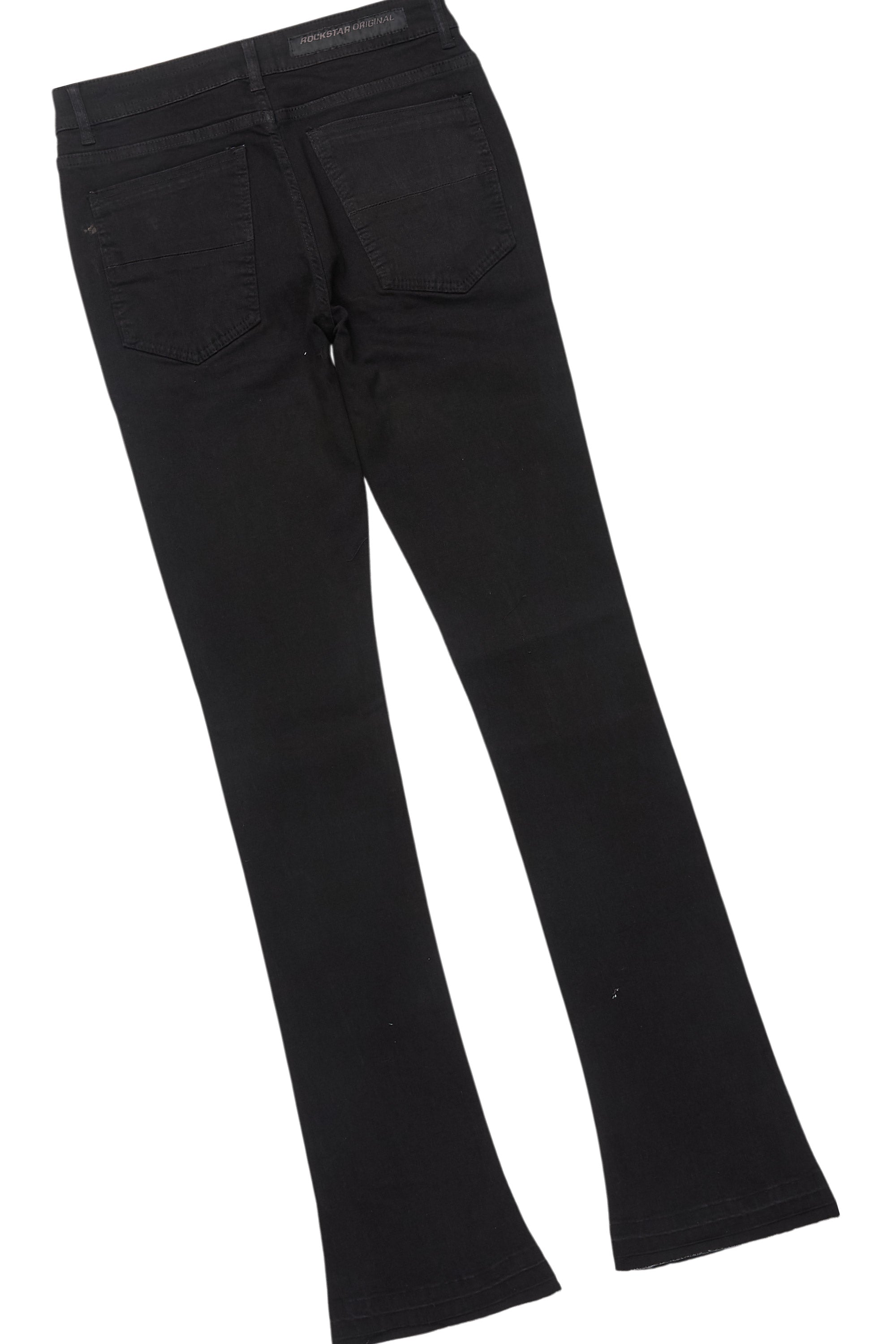 Lake Black/White T-Shirt/Dag Stacked Flare Jean Set