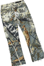 Boys Koen Grey/Tree Camo T-Shirt/Stacked Flare Jean Set