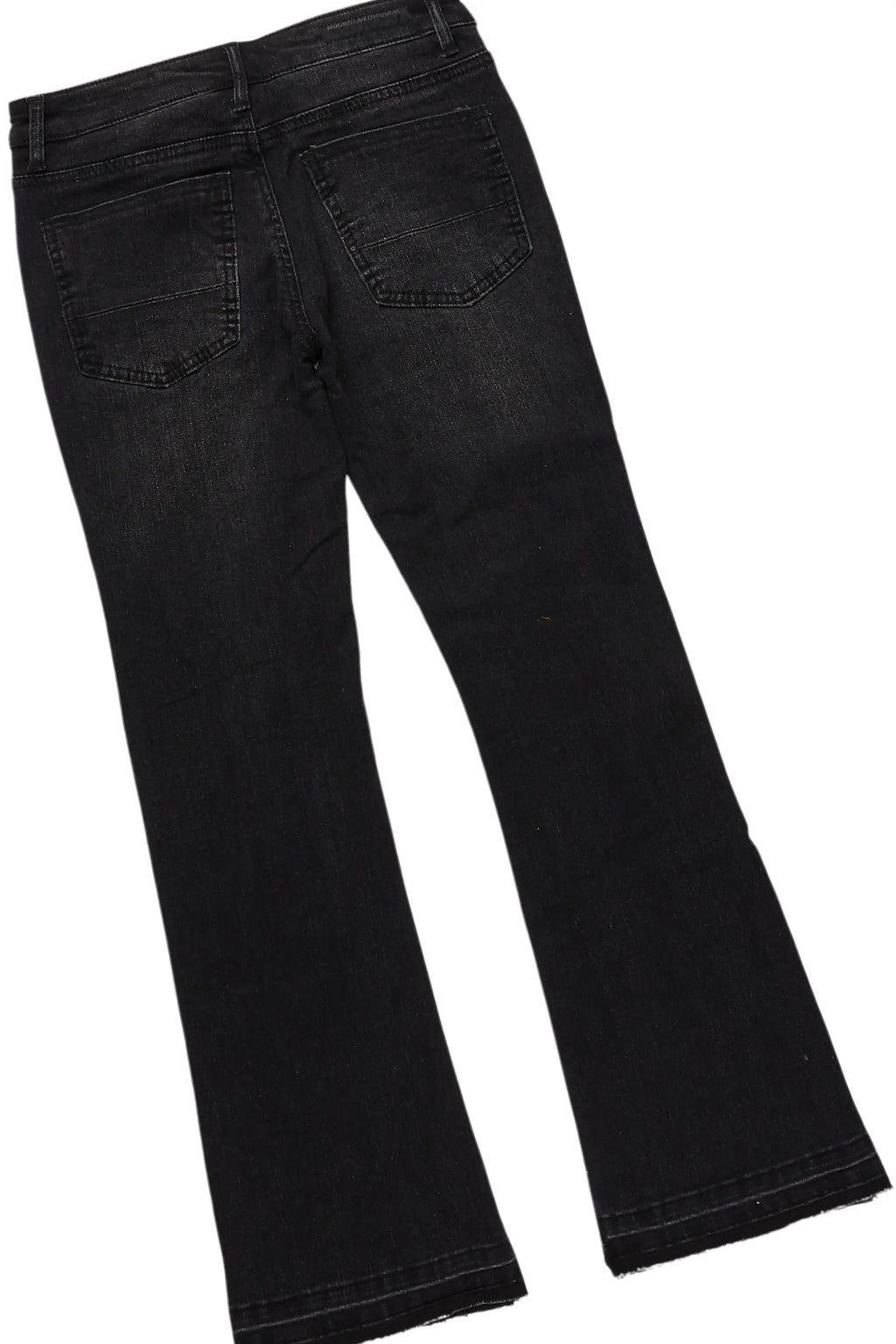 Boys Beno Black Hoodie/Stacked Flare Jean Set