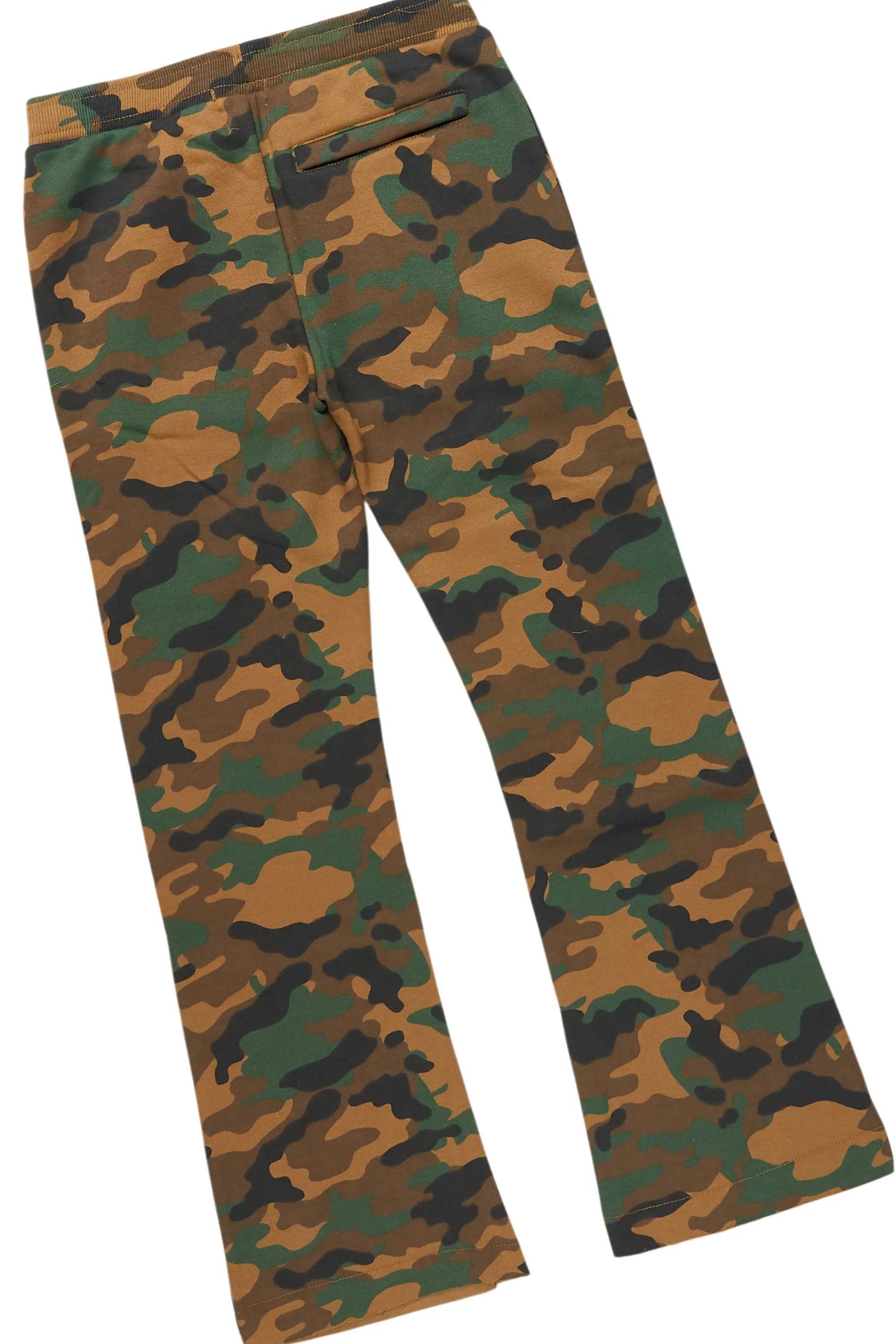 Boys Koen Black/Camo T-Shirt/Stacked Flare Pant Set