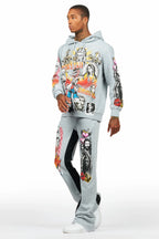 Santos Heather Grey Hoodie/Baggy Track Pant Set