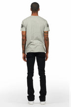 Amos Heather Grey Graphic T-Shirt