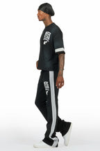 Gerrit Black T-Shirt/Stacked Flare Track Set