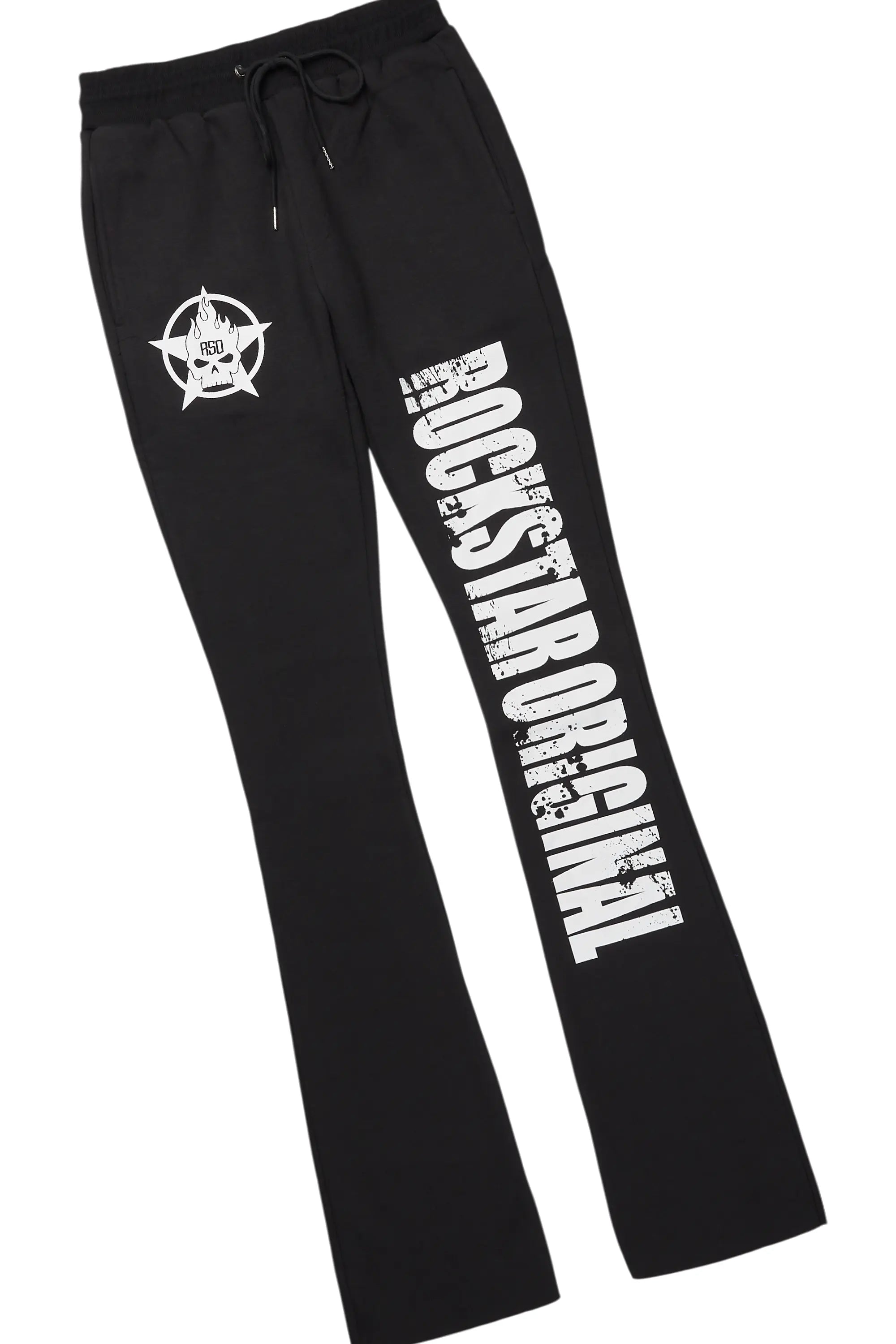 Keve Black T-Shirt Stacked Flare Track Set