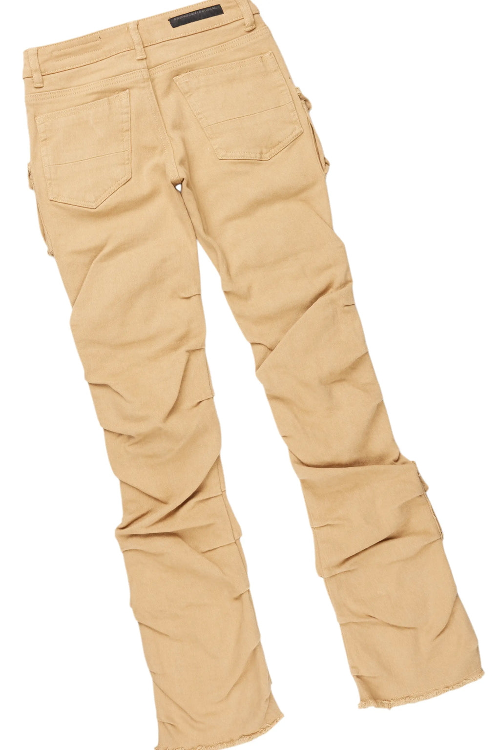 Boys Griff Beige/Beige Hoodie/Stacked Flare Jean Set