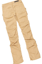 Boys Griff Beige/Beige Hoodie/Stacked Flare Jean Set