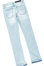 Tarl Blue Oversized T-Shirt/Stacked Flare Jean Set