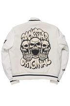 Rune Beige Varsity Jacket