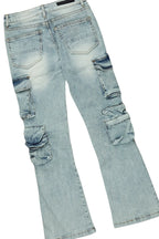 Girls Racing White T-Shirt/Baggy Fit Jean Set