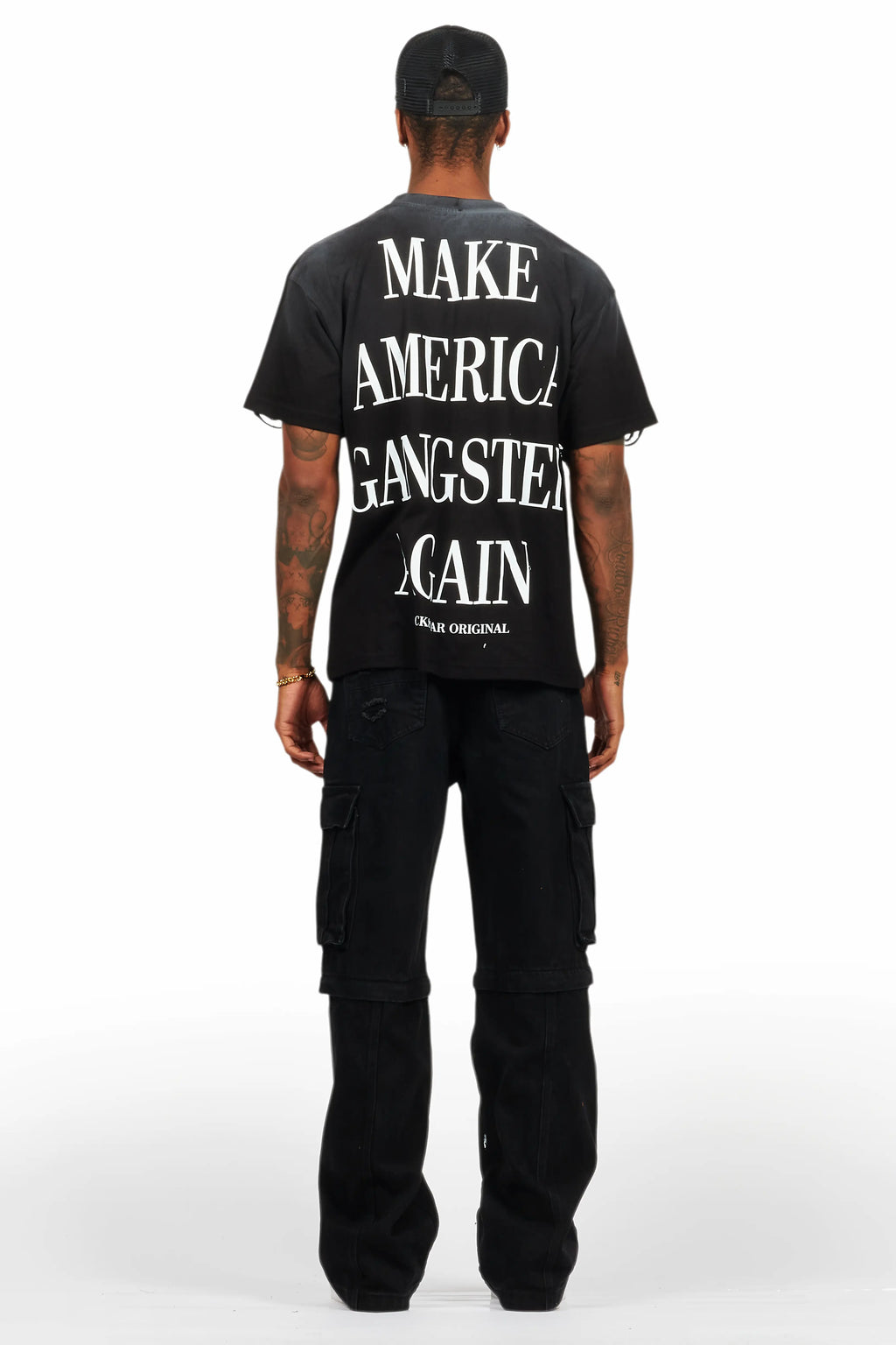 Rudo Black Painter Baggy Cargo Jean