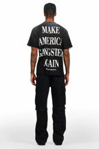 Rudo Black Painter Baggy Cargo Jean