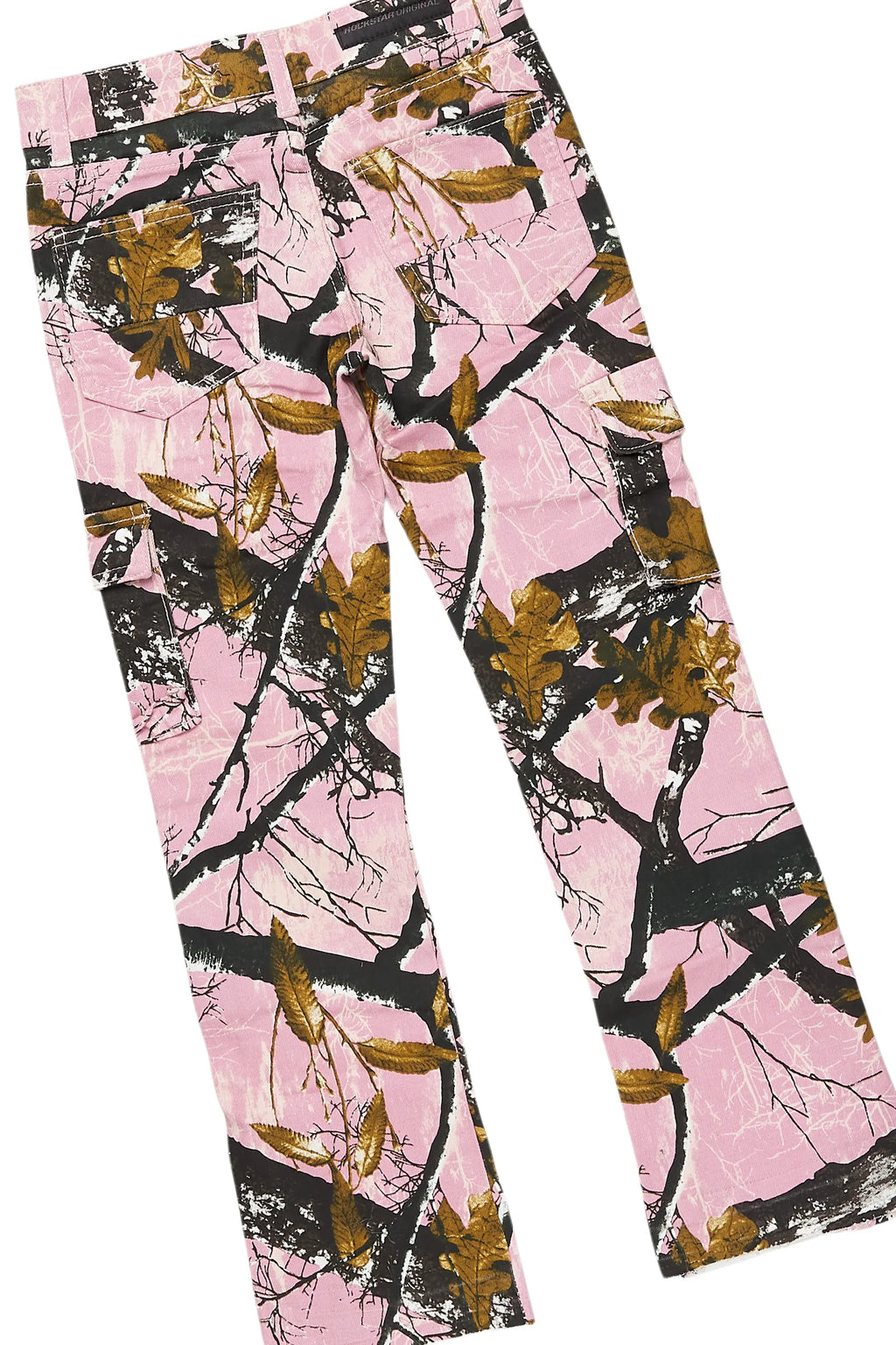 Girls Izzy White/Pink T-Shirt/Stacked Flare Jean Set