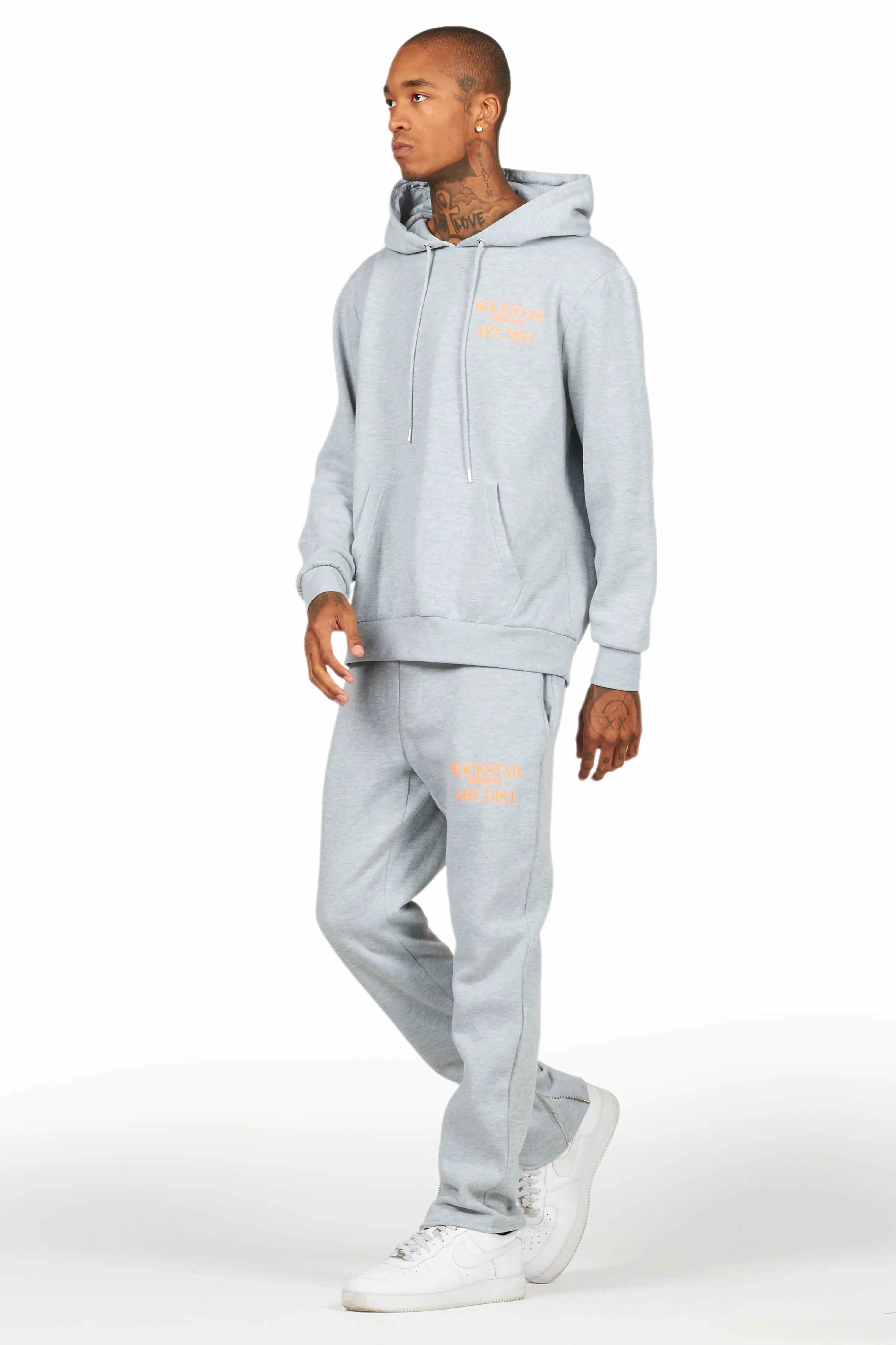 Briggs Grey/Orange Hoodie/Slim Fit Track Set