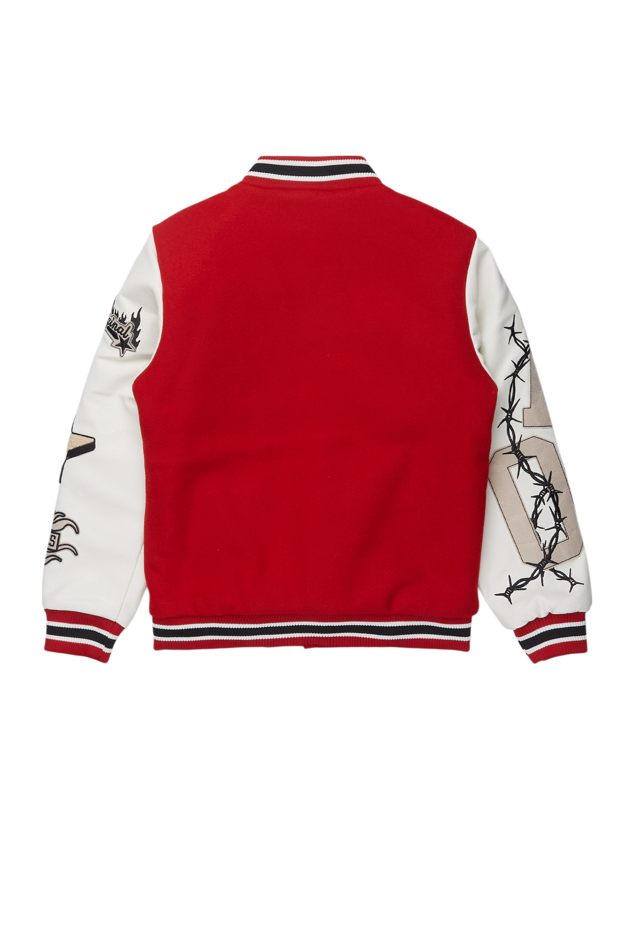 Boys Rune 2.0 Red Varsity Jacket