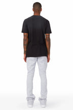 Everest Heather Grey Stacked Flare Track Pant