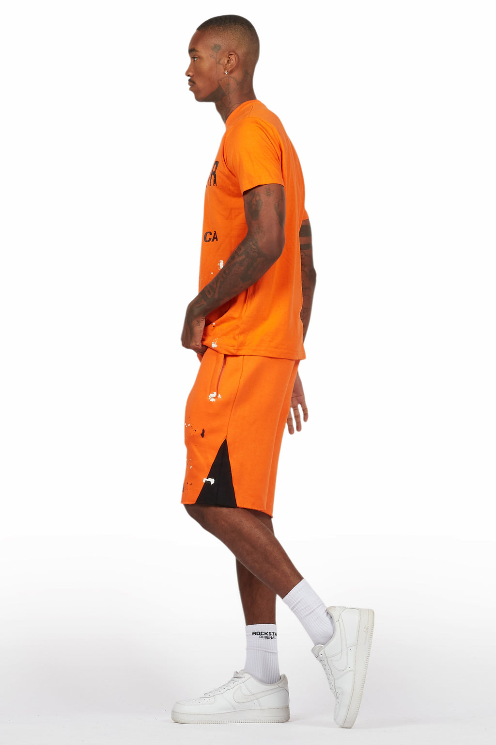 Scottie Orange Painter T-Shirt/Short Set
