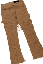 Boys Kanan Black Mohair Hoodie/Stacked Flare Jean Set