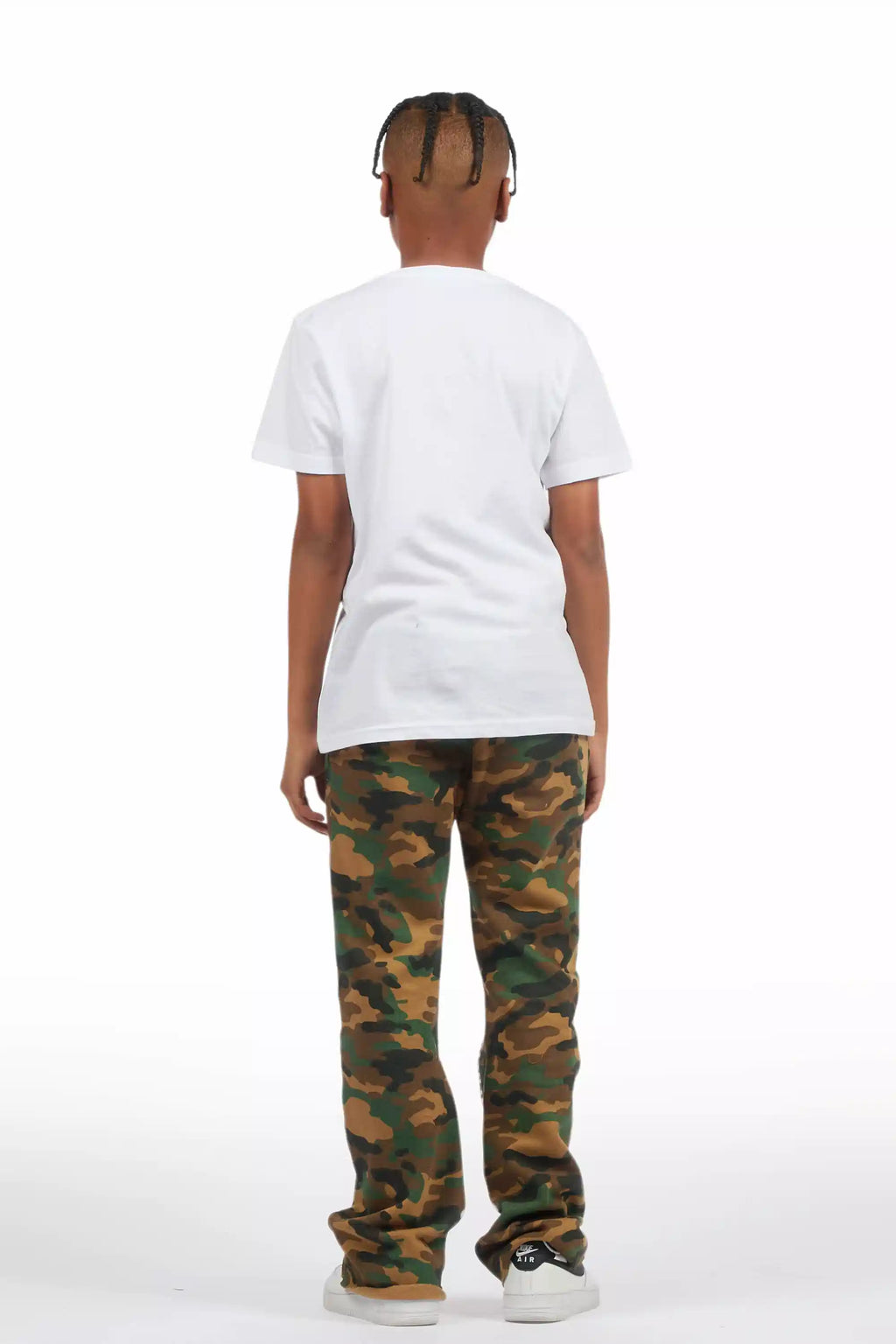 Boys Callie Faded Camo Stacked Flare Pants