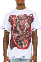 Torrez White/Multi Oversized Graphic T-Shirt