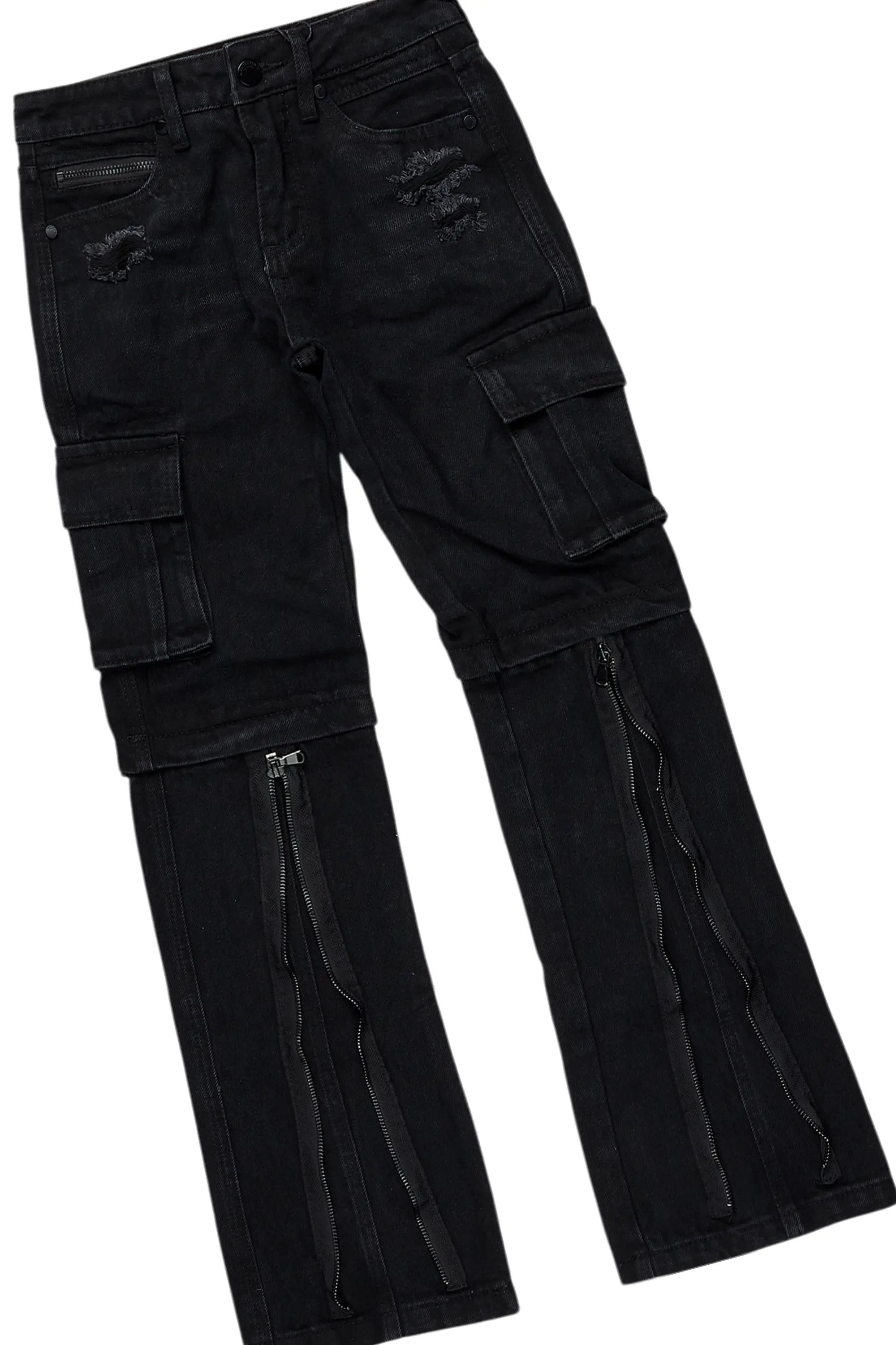 Girls Burial Black T-Shirt/Baggy Fit Jean Set