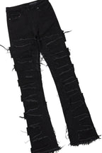 Maisha Black/Fuchsia Hoodie/Super Stacked Jean Set