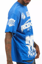 Amos Royal Blue/White Graphic T-Shirt