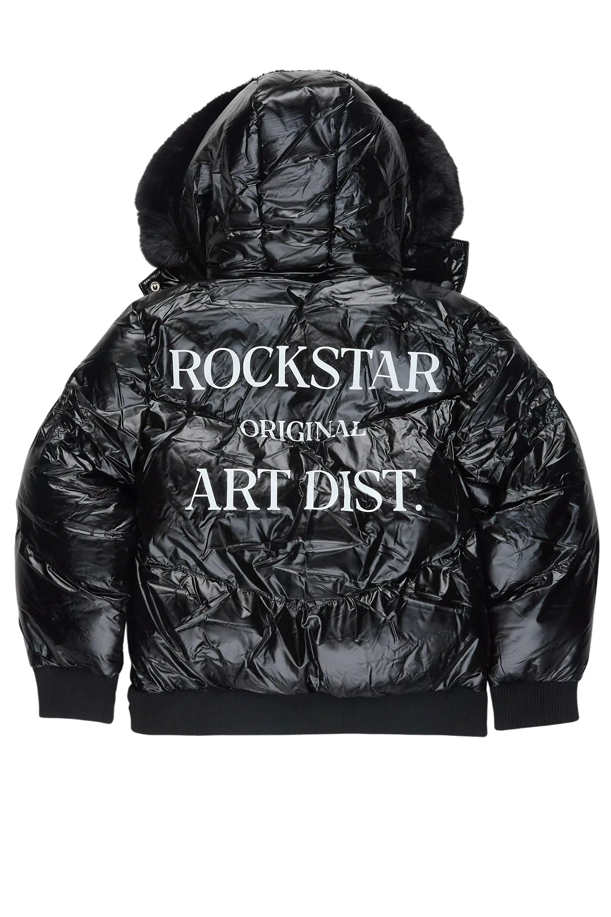 Girls Destina Black Puffer Jacket