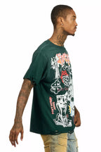 Shoota Dark Green/White Oversized Graphic T-Shirt