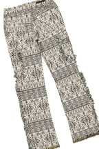 Girls Isla Maroon Hoodie/Stacked Flare Jean Set