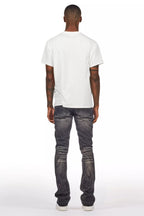 Machete Dark Grey Stacked Flare Jean