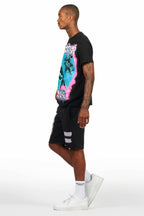 Amari Black Short Set