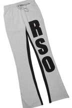 Fields Black/Grey Double Layer T-Shirt/Stacked Baggy Track Set