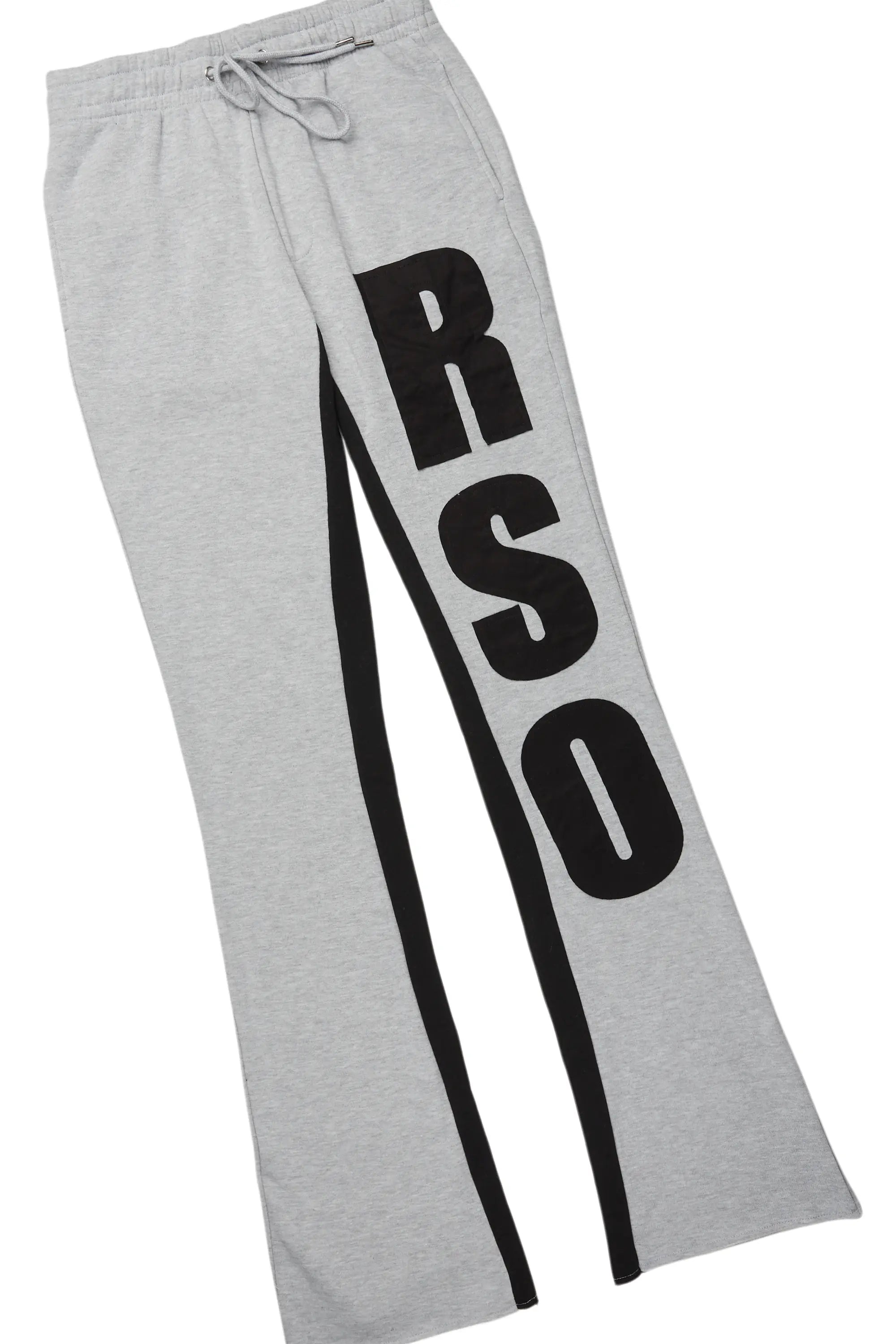 Fields Black/Grey Double Layer T-Shirt/Stacked Baggy Track Set