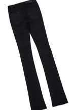 Tarl Black Oversized T-Shirt/Painted Super Stacked Flare Jean Bundle