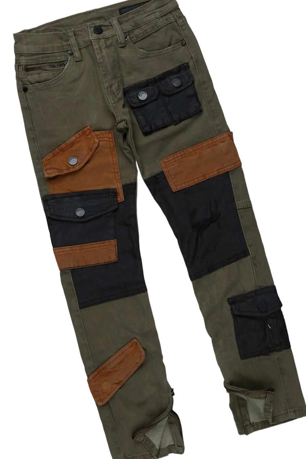 Boys Saidi White T-Shirt/Patch Cargo Jean