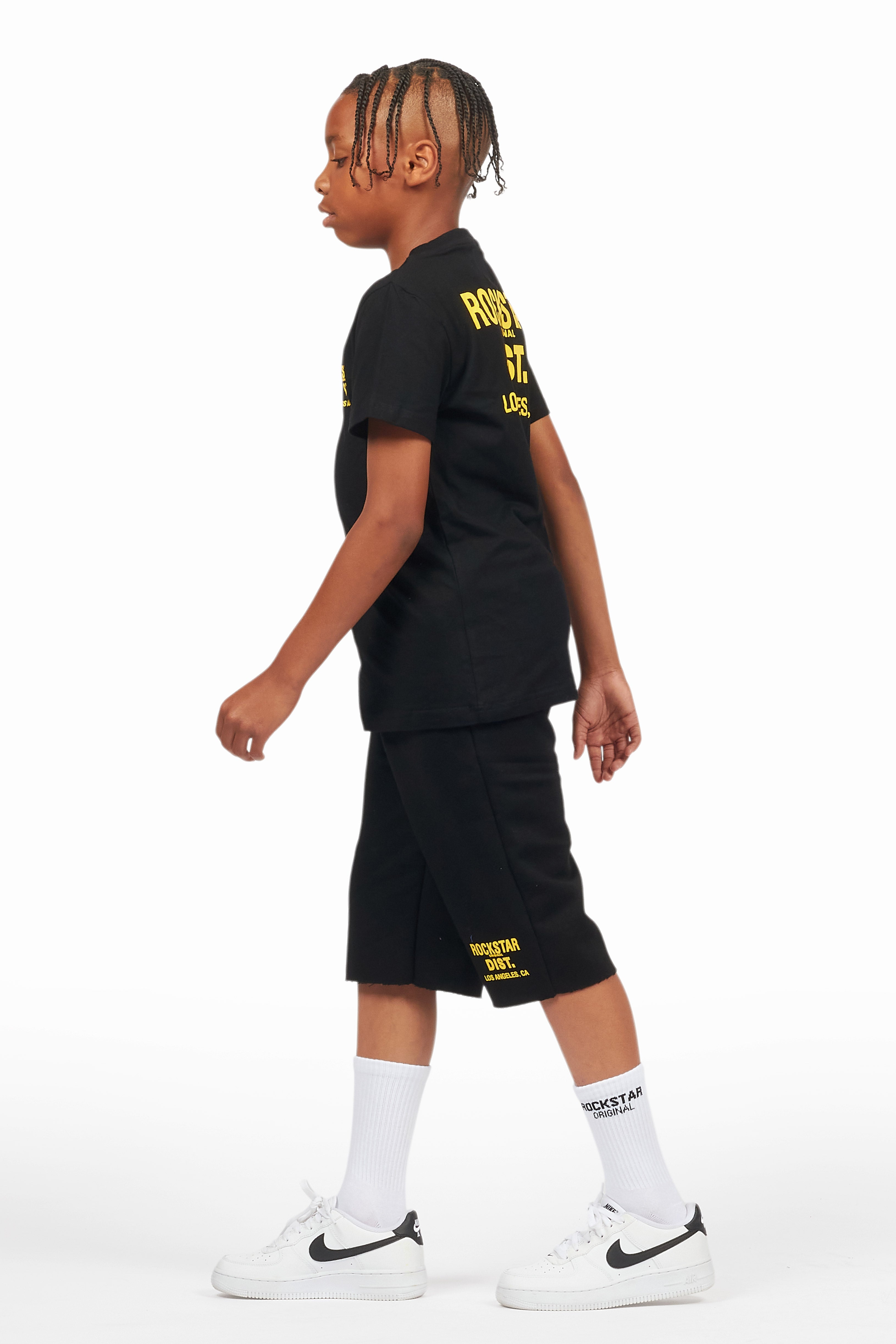 Boys Lake Black T-Shirt/Short Set