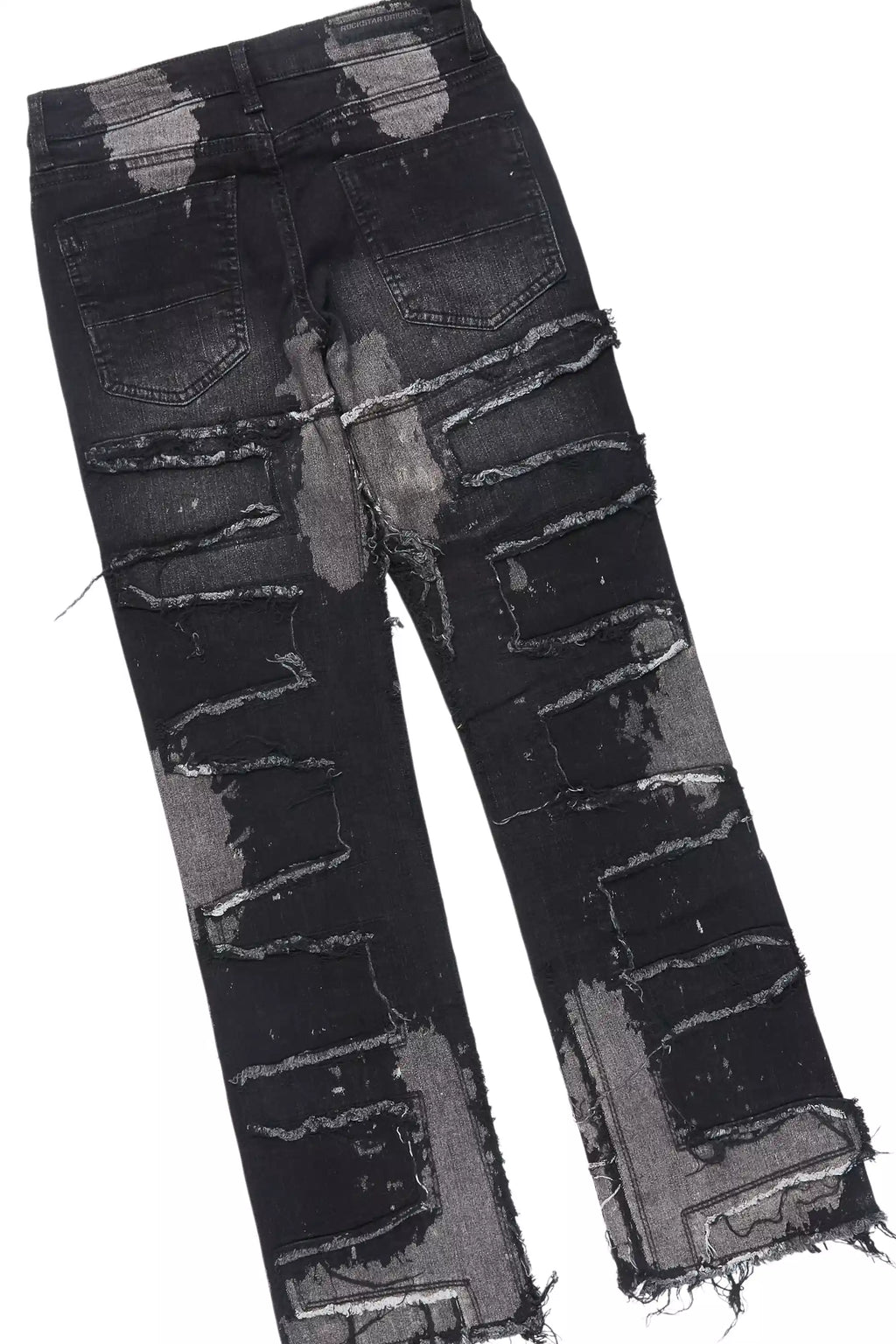 Boys M4 Video Games Black Hoodie Stacked Jean Set