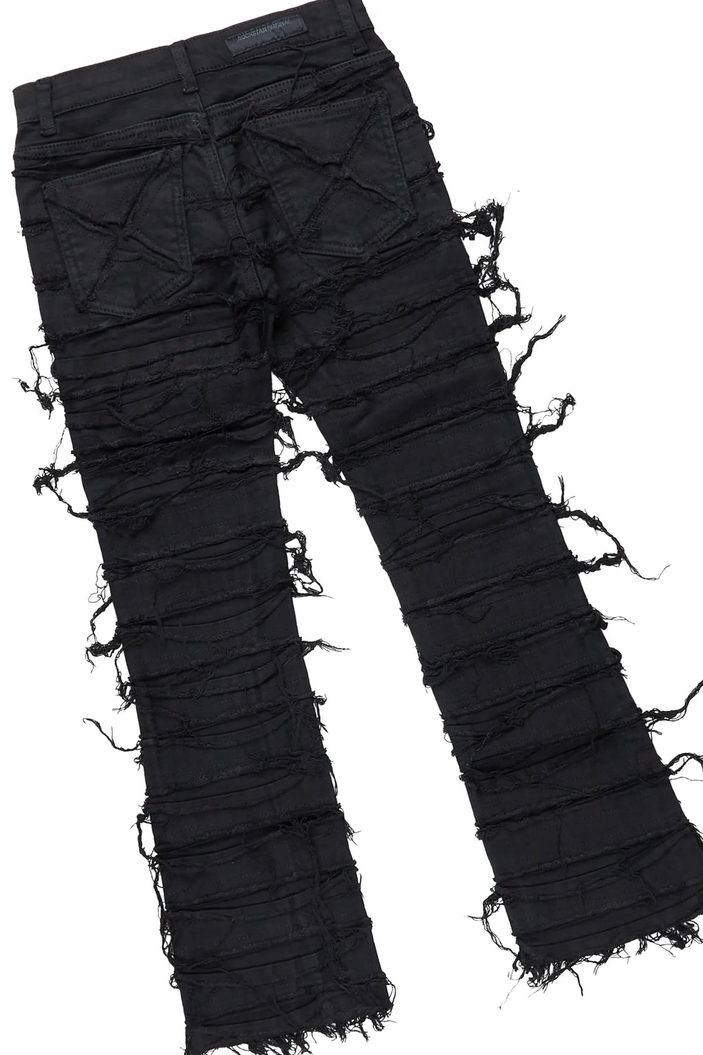 Boys Zytron Black T-Shirt/Stacked Flare Jean Set