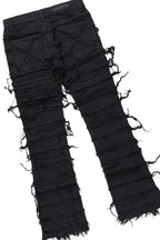 Boys Zytron Black T-Shirt/Stacked Flare Jean Set