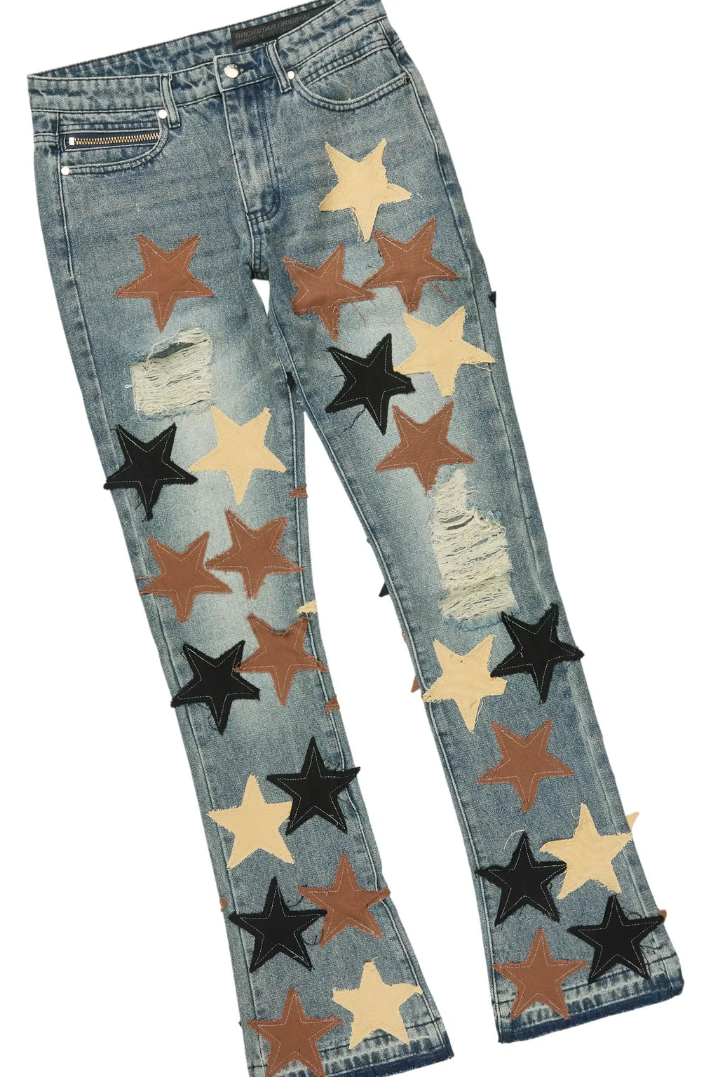 Starlane Vintage Blue Denim Jacket/Stacked Flare Jean Set