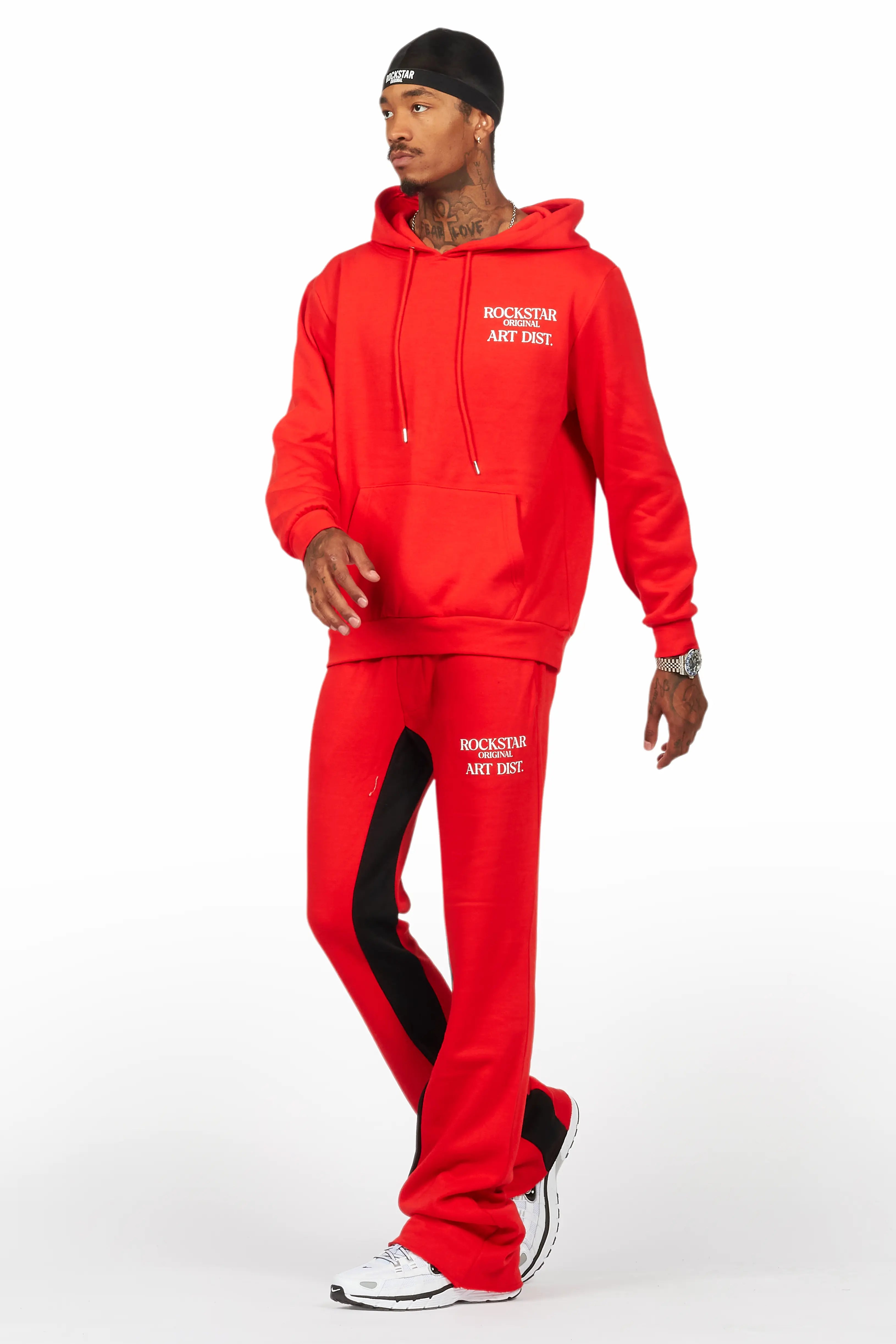 Briggs Red Hoodie/Baggy Fit Pant Set