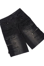 Dayte Nite Black/Red T-Shirt/Denim Short Set