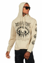 All Seeing Eyes Oatmeal Graphic Hoodie