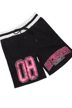 Fields Black/Pink T-Shirt Short Set