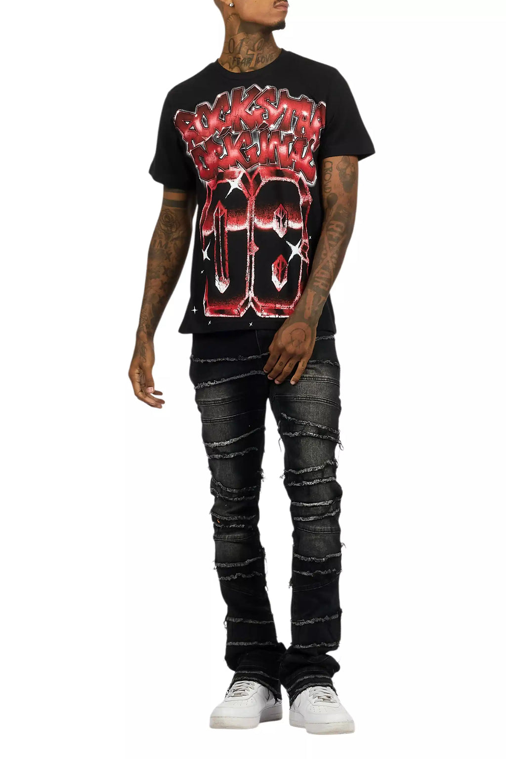 Jaceon Black/Red Graphic T-Shirt