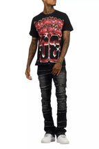 Jaceon Black/Red Graphic T-Shirt